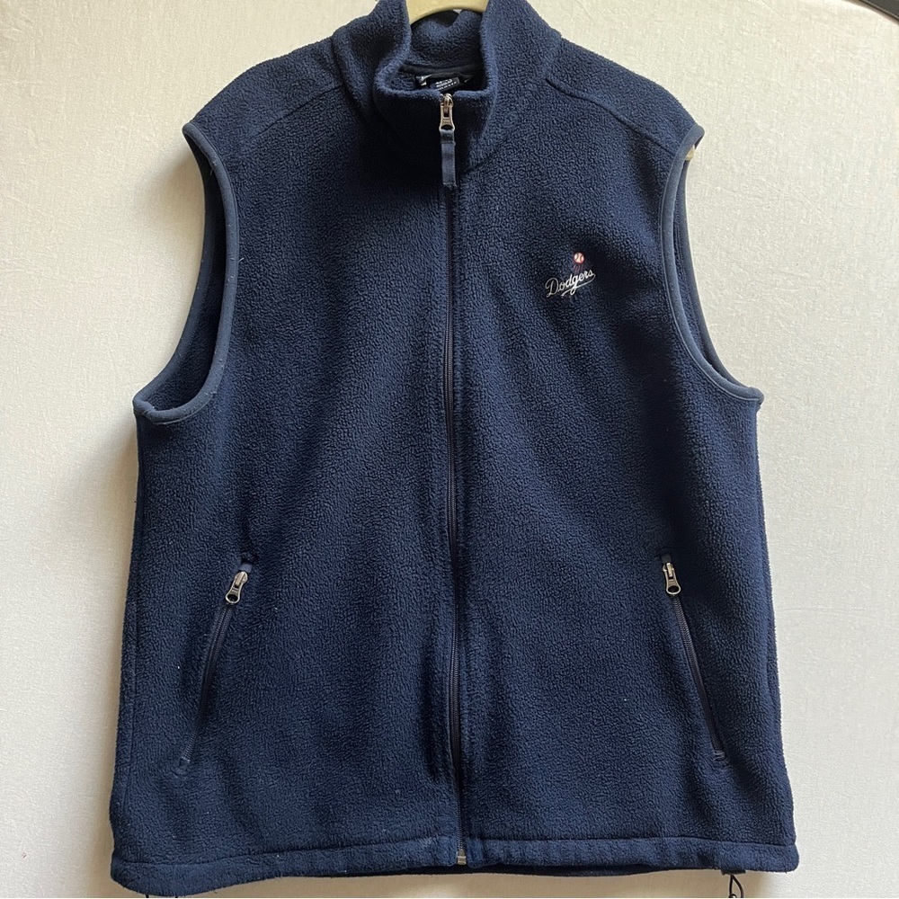 Vintage LA Dodgers x Lands' End Full-Zip Fleece Vest - Size L - MLB (24" ptp)